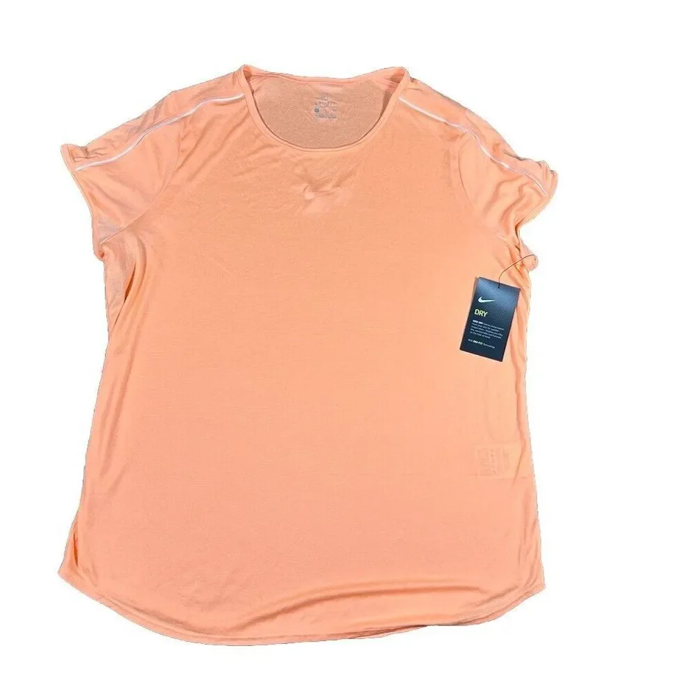 Nike Tennis Top Womens Size‎ XL  Neon Orange Dri Fit Performance